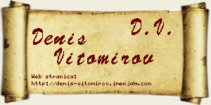 Denis Vitomirov vizit kartica